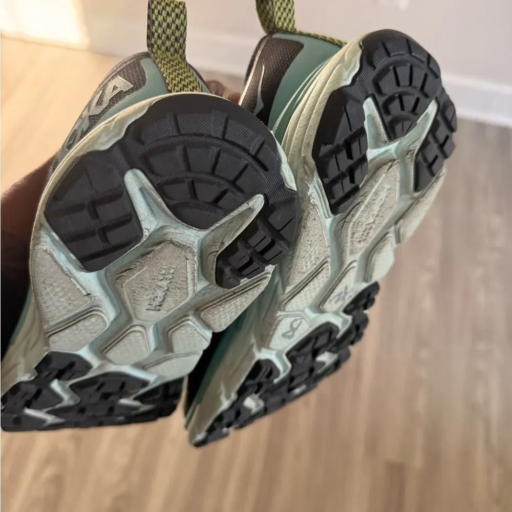 Hoka Women's Black and Teal Athletic Shoes